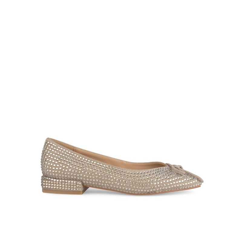 Ballerine Alma En Pena Bow With Rhinestones Kaki Femme | QTQ-91958822